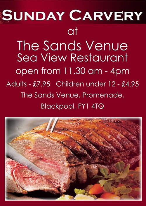 Sunday Carvery In the Sea View restaurant starting 1st February 
